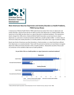 Most Americans Now See Depression and Anxiety Disorders as