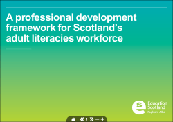 A professional development framework for Scotland`s adult literacies