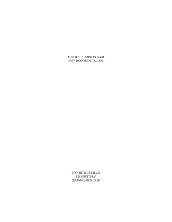 Rachel Carson and Environmentalism