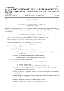 Decree 2012 - Fiji Government Online