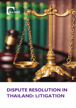 dispute resolution in thailand: litigation