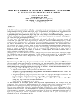 space applications of micro-robotics: a preliminary