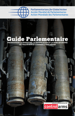 Guide Parlementaire - Parliamentarians for Global Action