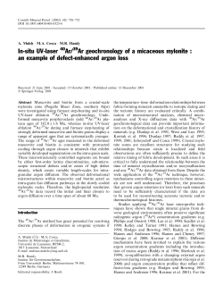 In-situ UV-laser Ar/ Ar geochronology of a micaceous mylonite : an