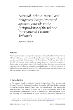 National, Ethnic, Racial, and Religious Groups Protected against