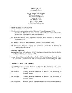 PDF of CV - ATISA - American Translation and Interpreting Studies