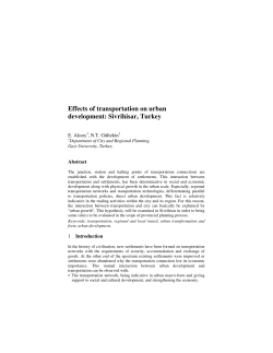 Effects of transportation on urban development: Sivrihisar, Turkey