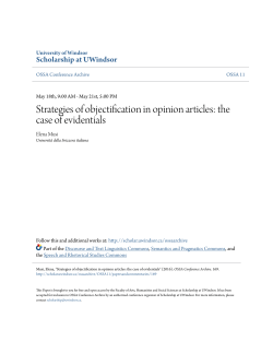 Strategies of objectification in opinion articles: the case of evidentials
