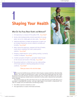 Shaping Your Health