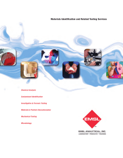 Materials Identification and Related Testing Services