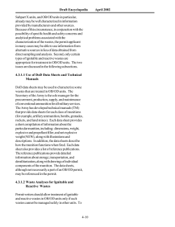 Waste Analysis for Ignitable and Reactive Wastes