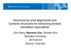 Harmonizing word alignments and syntactic structures for extracting