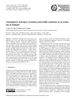 Atmospheric hydrogen variations and traffic emissions at an urban