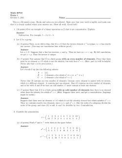 Math 30710 Exam 1 October 5, 2011 Name This is a 50