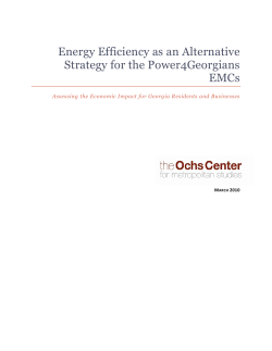 Energy Efficiency as an Alternative Strategy