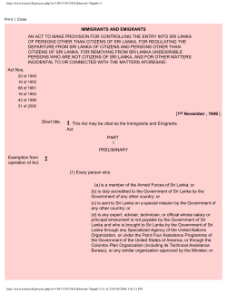 immigrants and emigrants an act to make provision for controlling