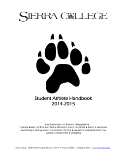Student Athlete Handbook