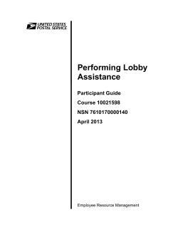 Module 1: Performing Lobby Assistance