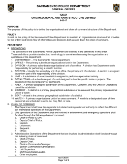 Organizational and Rank Structure Defined