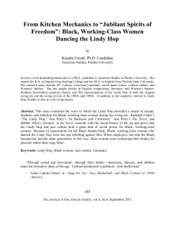 From Kitchen Mechanics to &ldquo;Jubilant Spirits of Freedom&rdquo;: Black