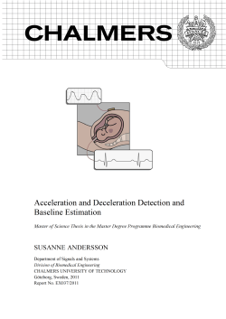 Acceleration and Deceleration Detection and Baseline Estimation