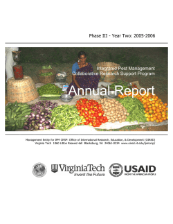 IPM in Latin America and the Caribbean: Crops for Broad