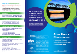 After Hours Pharmacies - Nepean Blue Mountains PHN