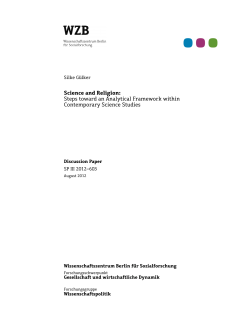 Science and Religion: Steps toward an Analytical