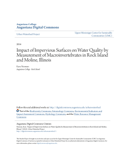 Impact of Impervious Surfaces on Water Quality by Measurement of