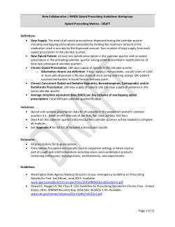 Page 1 of 12 Bree Collaborative | AMDG Opioid Prescribing