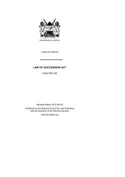 LAW OF SUCCESSION ACT