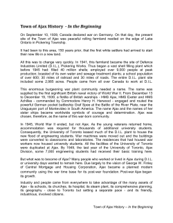 Town of Ajax History
