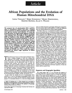 African Populations and the Evolution of
