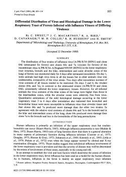 Differential Distribution of Virus and Histological Damage in the