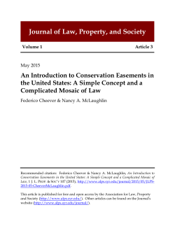 An Introduction to Conservation Easements in the United States
