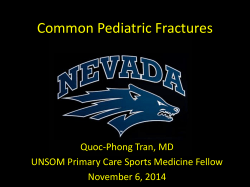 Common Pediatric Fractures
