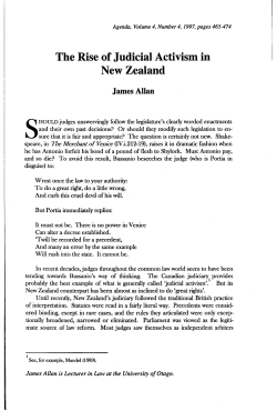 The Rise of Judicial Activism in New Zealand - ANU Press
