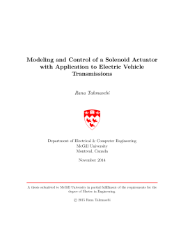 Modeling and Control of a Solenoid Actuator with