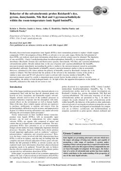 Behavior of the solvatochromic probes Reichardt`s dye, pyrene