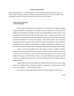 Elements of Style Great Gatsby