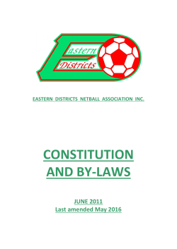 constitution - Eastern Districts Netball Association Inc.