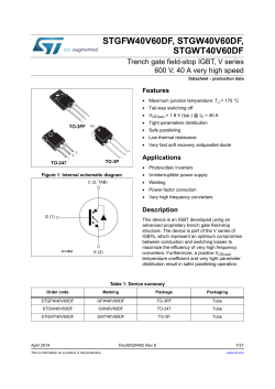 STGW40V60DF Datasheet