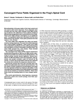 Convergent Force Fields Organized in the Frog`s