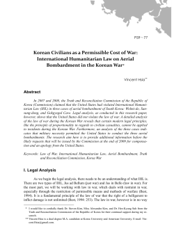Korean Civilians as a Permissible Cost of War