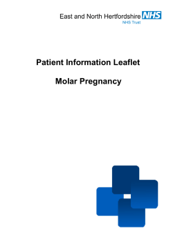 Patient Information Leaflet Molar Pregnancy