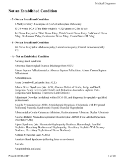 Not an Established Condition - Early Intervention Colorado