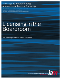 The keys to implementing a successful licensing strategy