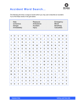 Accident Word Search…
