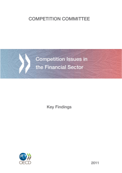 Competition Issues in the Financial Sector -- 2011