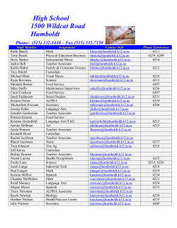 High School 1500 Wildcat Road Humboldt